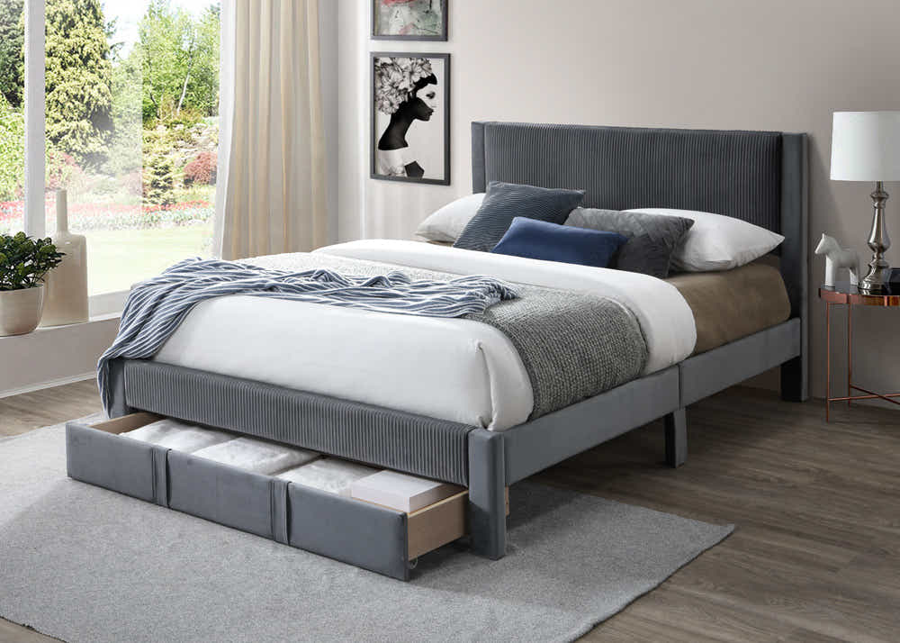 Rae Bed Frame With Drawer - Queen