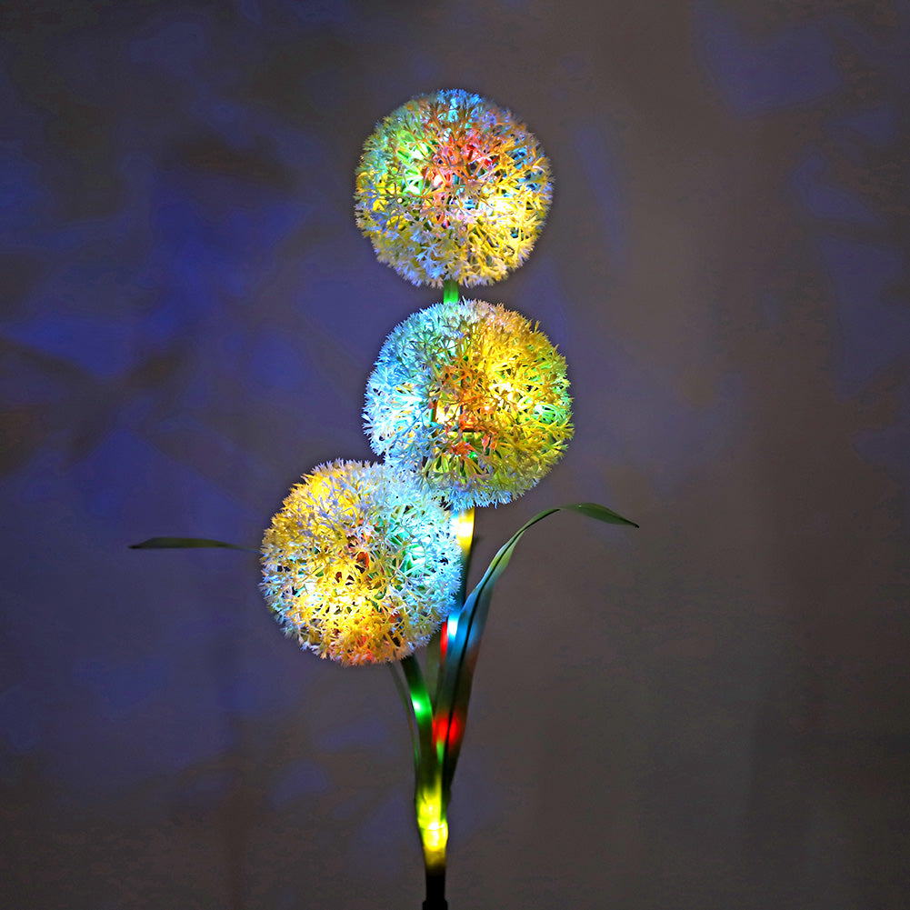 DS BS 2Pack Solar Dandelion Garden Lights Decorative with 36 LED