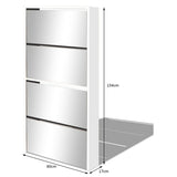 Mirrored Shoe Cabinet 60cm