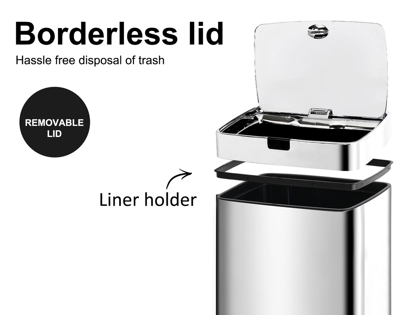 45L Square Sensor Bin