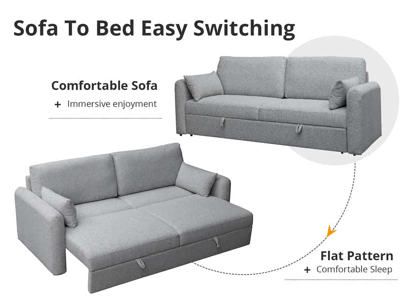 Profonde Pull Out Sofa Bed - Grey