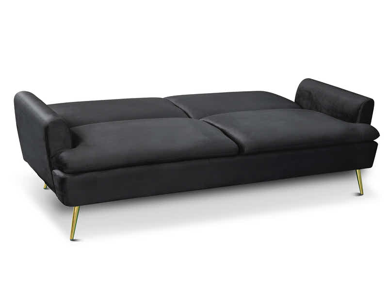 Gyllene Velvet Sofa Bed - Black