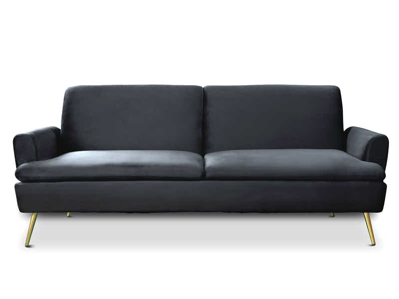 Gyllene Velvet Sofa Bed - Black