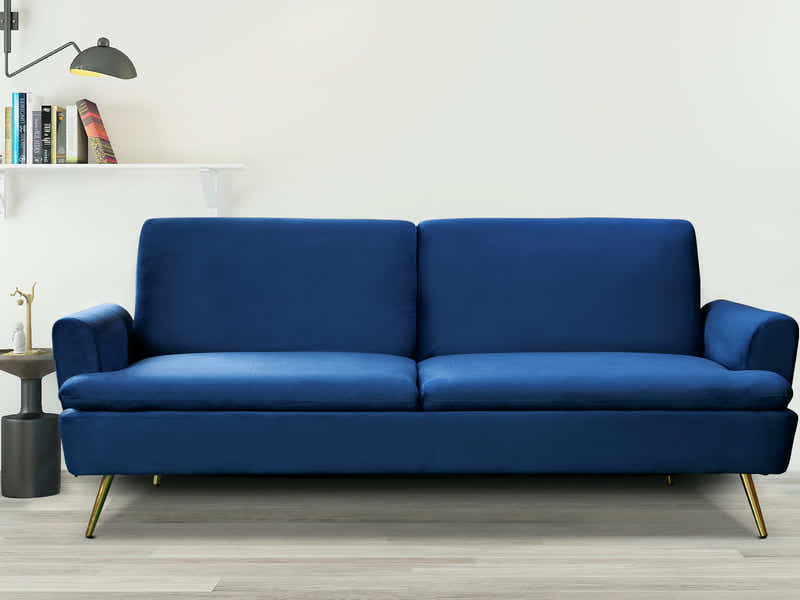 Gyllene Velvet Sofa Bed - Navy