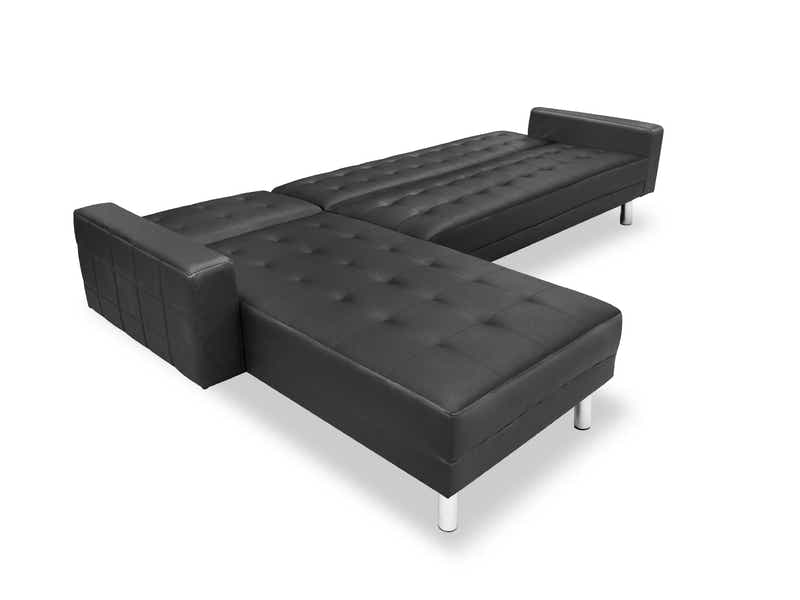 Klika PU Leather Sofa Bed - Black