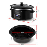 DS NA Devanti 5.6L Slow Cooker Electric Multi Cooker with 3 Heat Settings