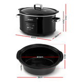 DS NA Devanti 8L Slow Cooker Electric Multi Cooker with 3 Heat Settings and Keep
