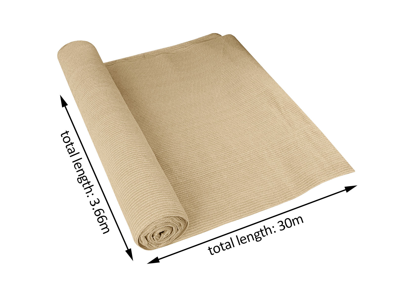 100Gsm Shade Cloth 3.66 X 30M Sand