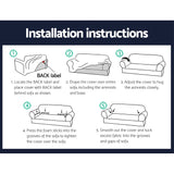 DS NA Artiss Sofa Cover Elastic Stretchable Couch Covers Navy 3 Seater