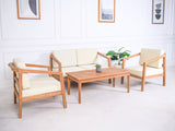 Jason Teak wood 2 Seater Creamy