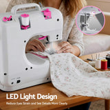 DS NA Devanti 12 Stitches Mini Sewing Machine for Beginners Portable