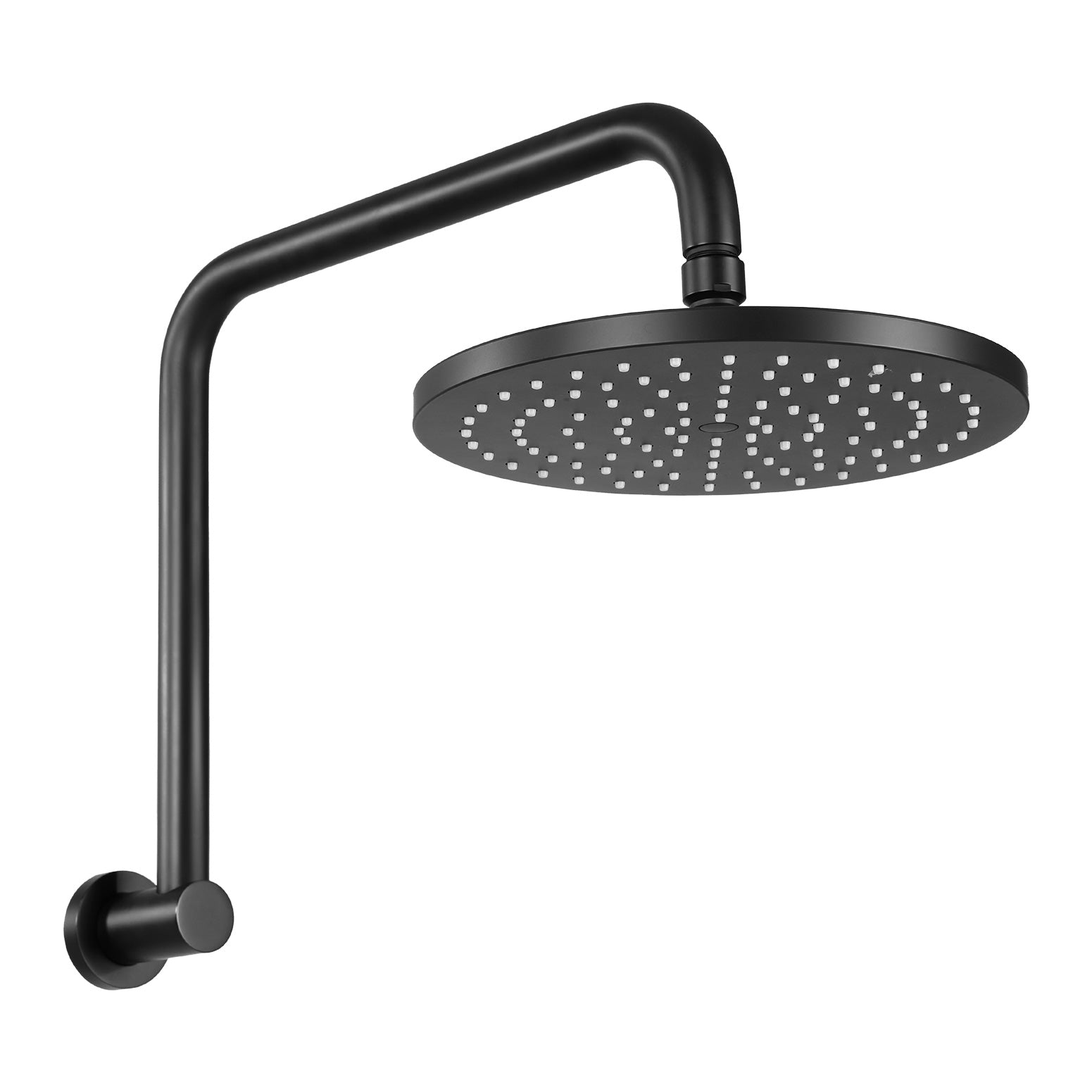 DS NA 9'' Rain Shower Head Overhead High-pressure Swivel Black
