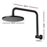 DS NA 9'' Rain Shower Head Overhead High-pressure Swivel Black
