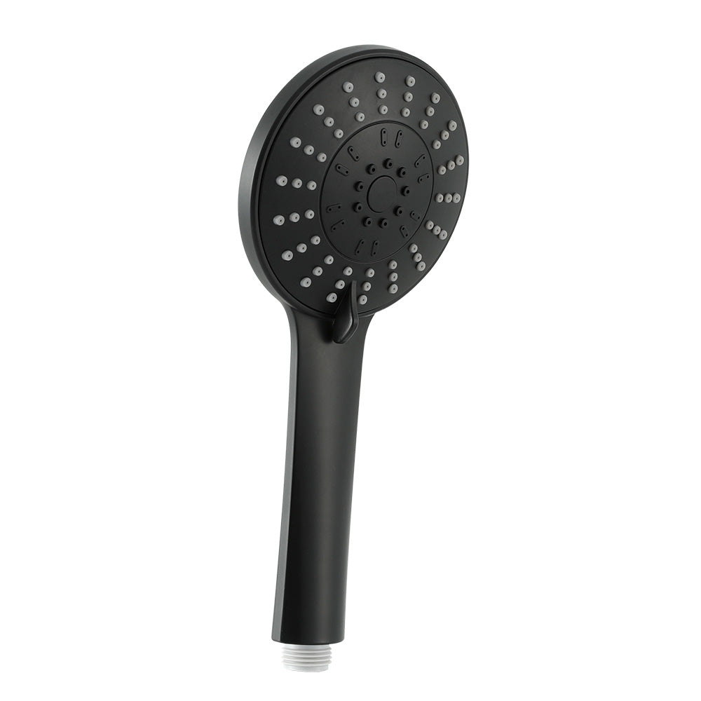 DS NA Handheld Shower Head 4.5" High Pressure 5 Modes Poweful Round Black