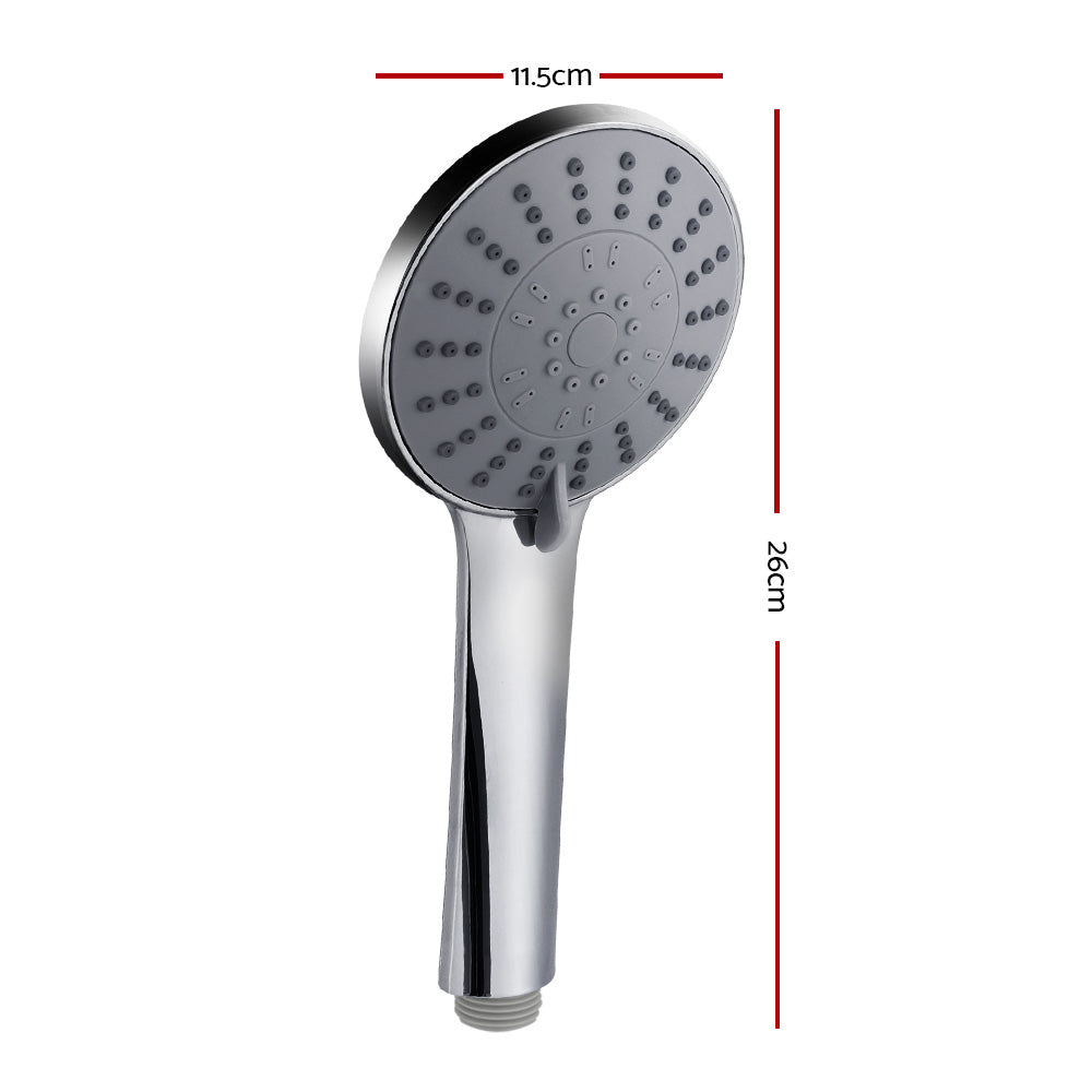 DS NA Handheld Shower Head 4.5" High Pressure 5 Modes Poweful Round Chrome