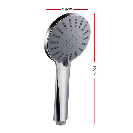 DS NA Handheld Shower Head 4.5" High Pressure 5 Modes Poweful Round Chrome