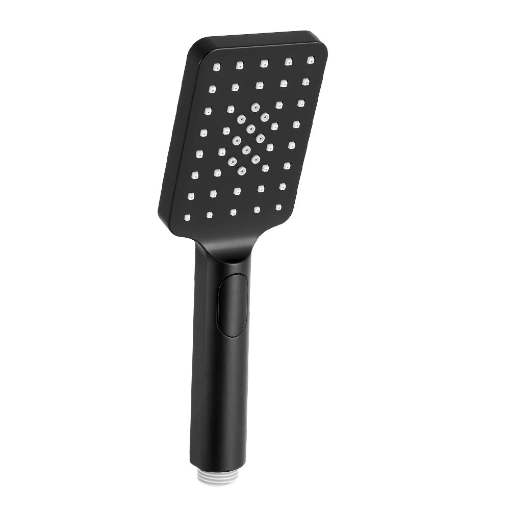 DS NA Handheld Shower Head 3.1'' High Pressure 3 Spray Modes Square Black