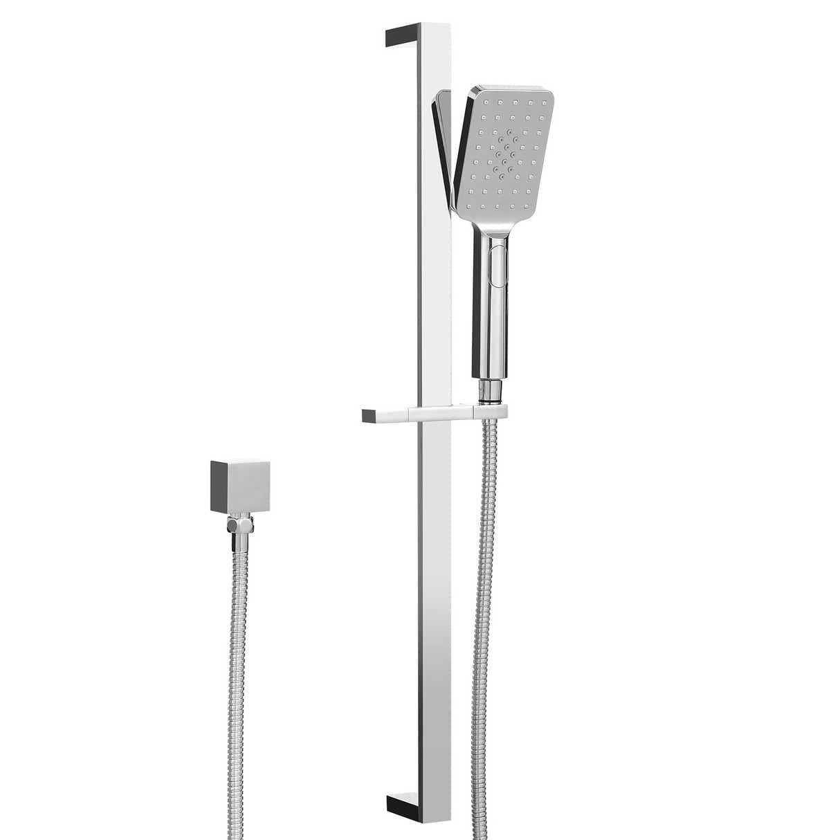 DS NA Handheld Shower Head Set 3.1'' High Pressure Silver