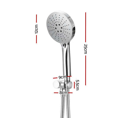 DS NA Handheld Shower Head Holder 4.7'' High Pressure Silver