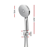 DS NA Handheld Shower Head Holder 4.7'' High Pressure Silver
