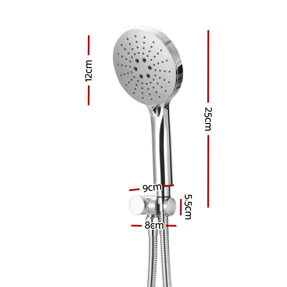DS NA Handheld Shower Head Holder 4.7'' High Pressure Silver
