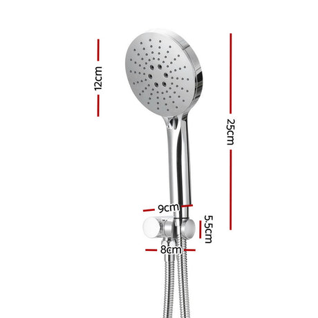 DS NA Handheld Shower Head Holder 4.7'' High Pressure Silver