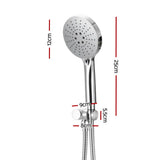 DS NA Handheld Shower Head Holder 4.7'' High Pressure Silver