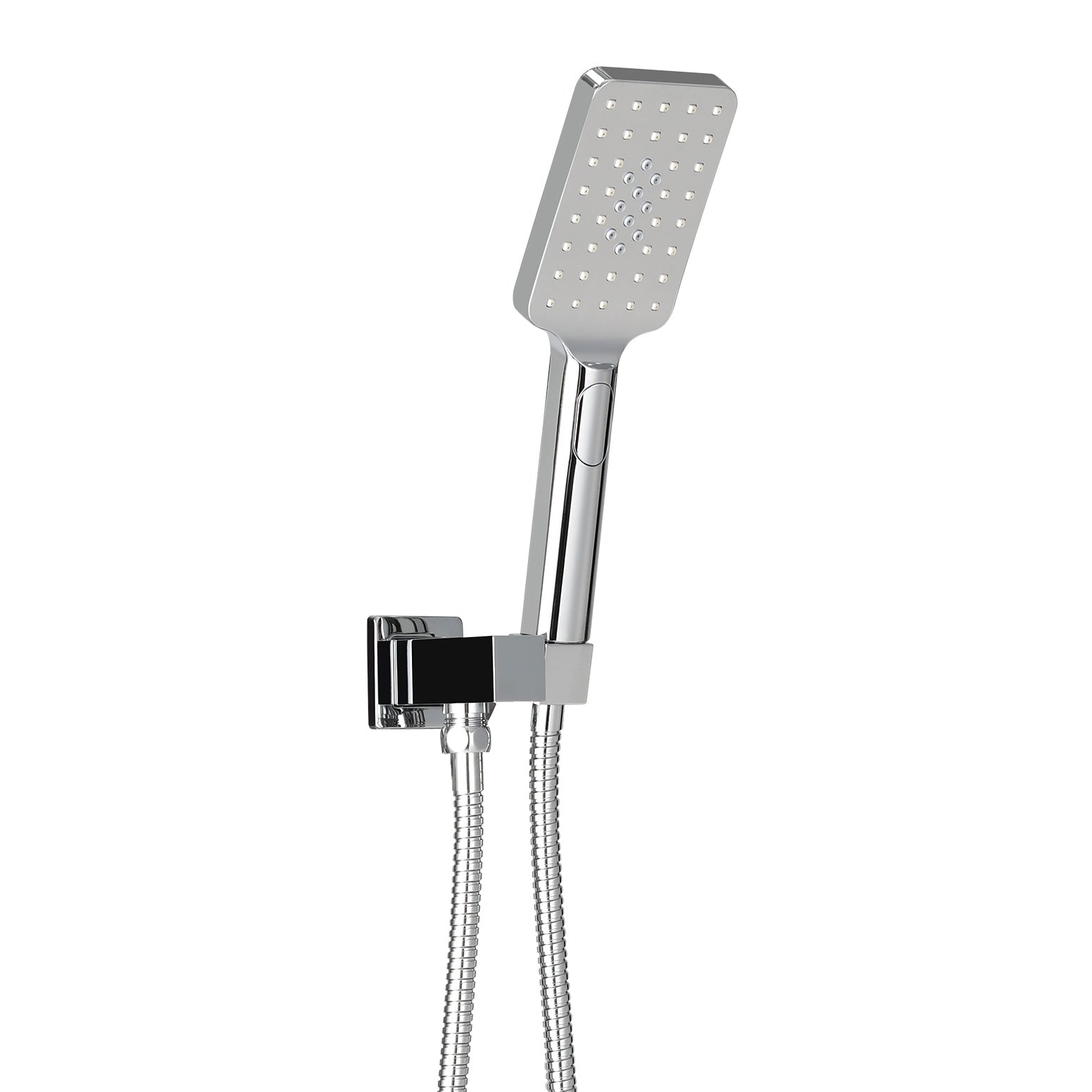 DS NA Handheld Shower Head Holder 3.1'' High Pressure Silver
