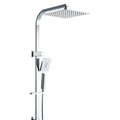 DS NA WELS 10'' Rain Shower Head Set Round Handheld High Pressure Wall Chrome