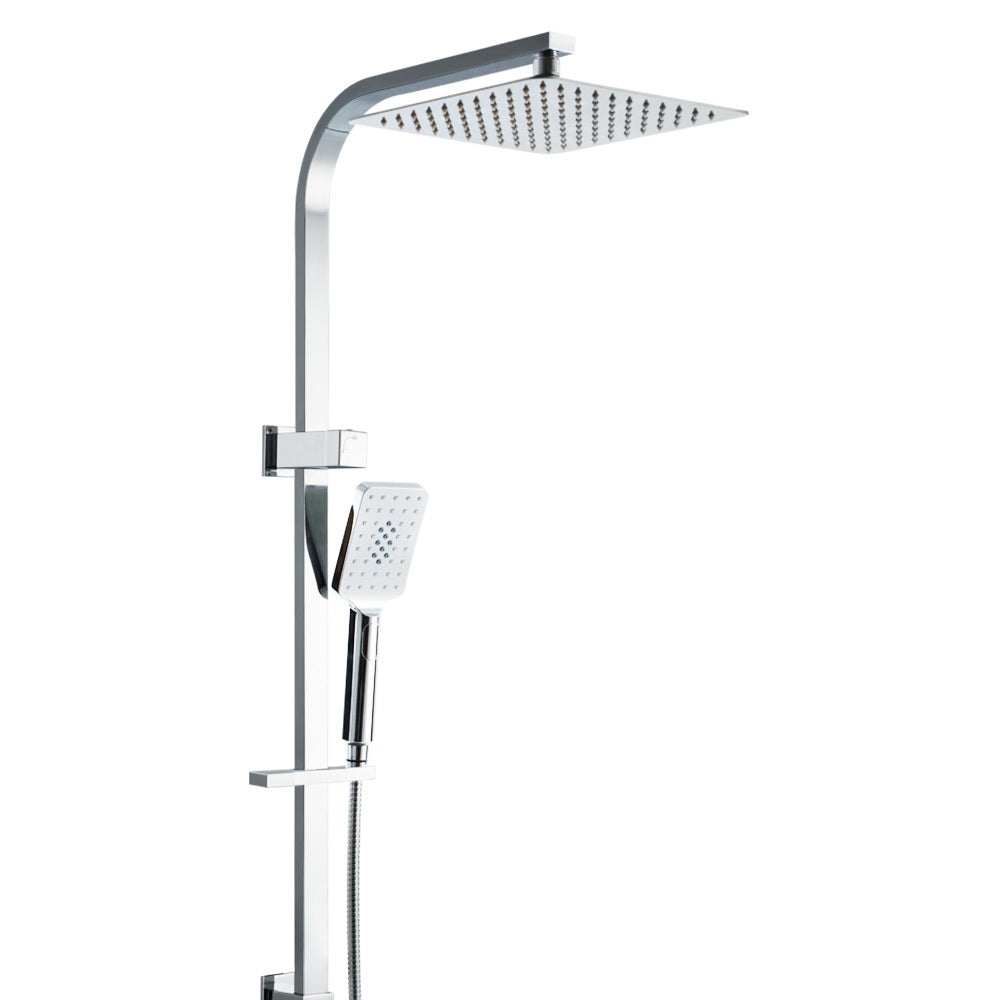 DS NA WELS 10'' Rain Shower Head Set Round Handheld High Pressure Wall Chrome