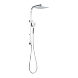 DS NA WELS 10'' Rain Shower Head Set Round Handheld High Pressure Wall Chrome