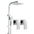 DS NA WELS 10'' Rain Shower Head Taps Round Handheld High Pressure Wall Chrome