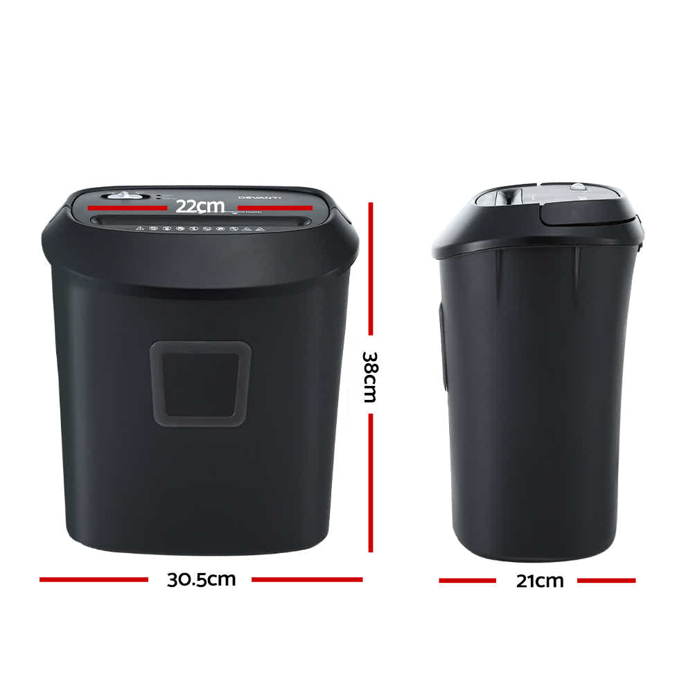 DS NA Devanti Electric Paper Shredder for Home Office 10 A4 Paper Sheet