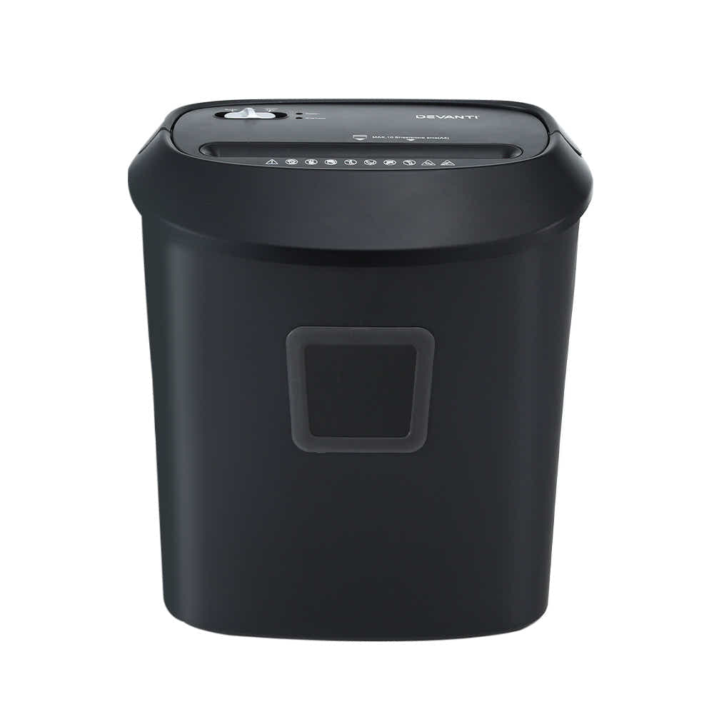 DS NA Devanti Electric Paper Shredder for Home Office 10 A4 Paper Sheet