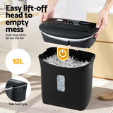 DS NA Devanti 12L Cross-Cut Shredder 8-Sheet Paper Home Office Credit Card