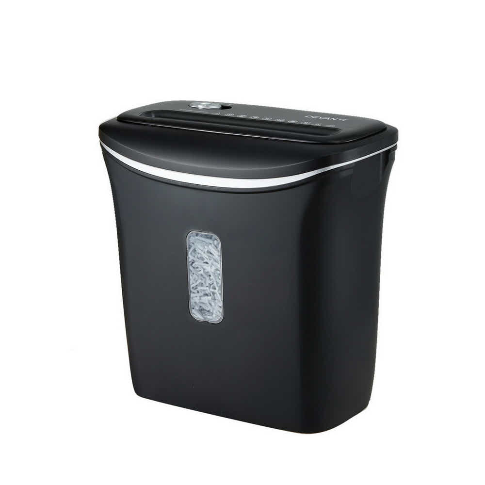 DS NA Devanti 12L Cross-Cut Shredder 8-Sheet Paper Home Office Credit Card