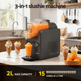 DS NA Devanti 5in1 Slushie Machine Ice Cream Maker 2L Grey