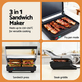 DS NA Devanti 3 in 1 Sandwich Maker Steak Press Grill 1000W