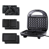 DS NA Devanti 3-in-1 Sandwich Press Waffle Maker Panini Press Grill 850W