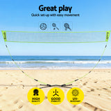 DS NA Everfit 3M Badminton Tennis Net Portable Volleyball Kit Yellow
