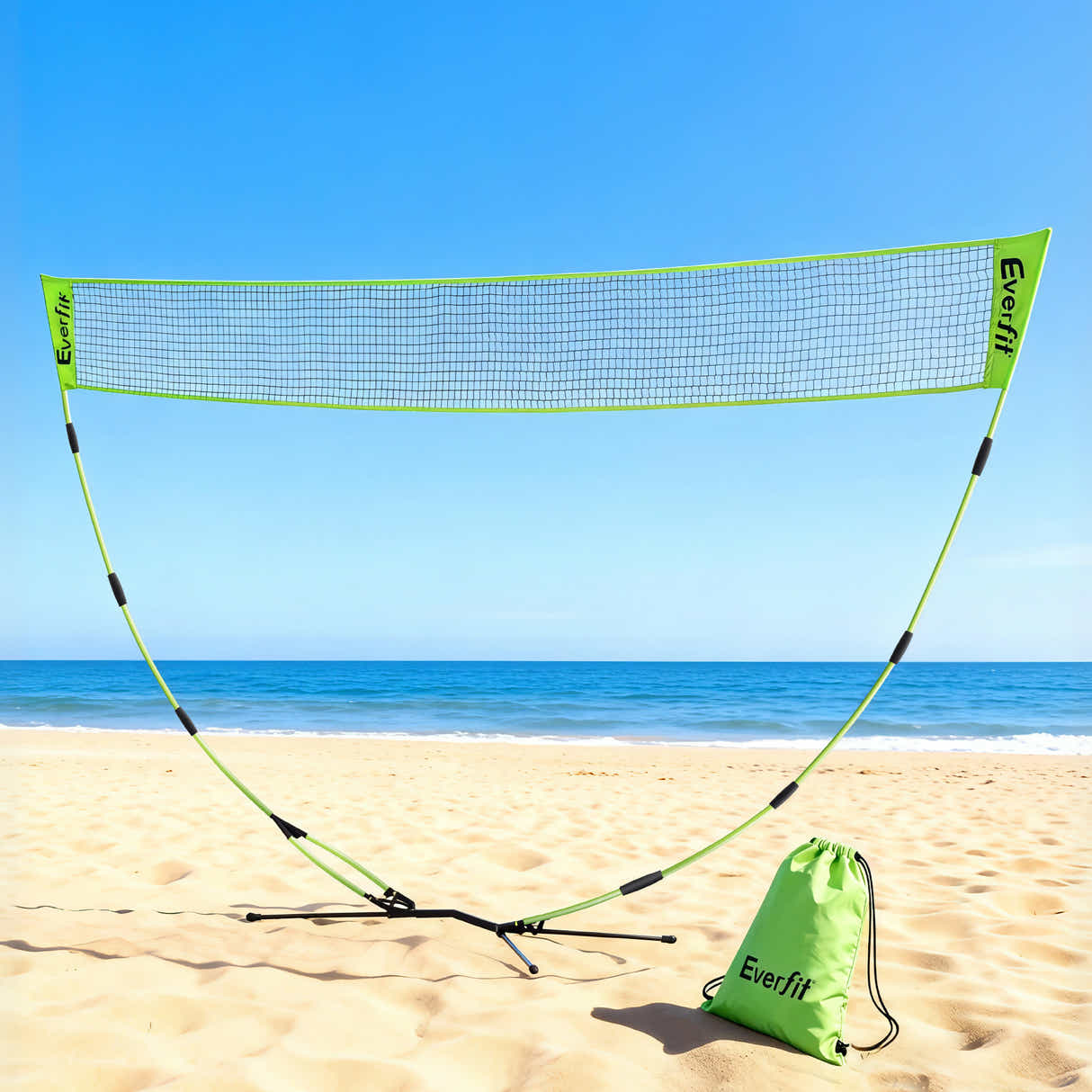 DS NA Everfit 3M Badminton Tennis Net Portable Volleyball Kit Yellow