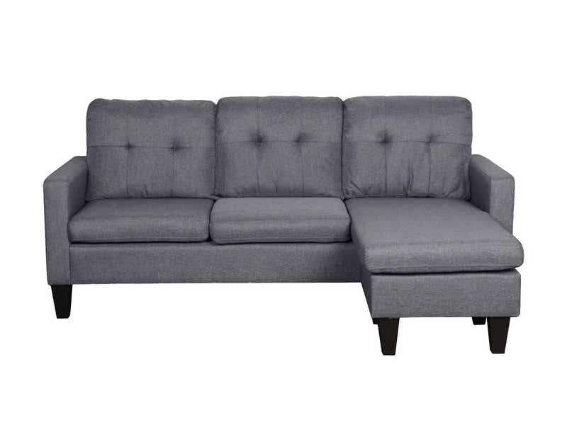 Northland Linen Sofa With Ottoman - Grey