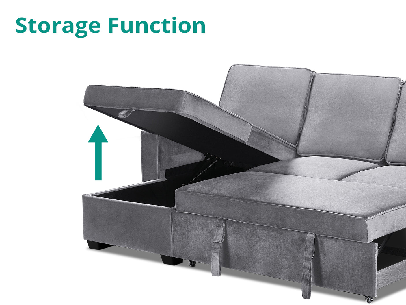 Enkel Pull Out Sofa Grey