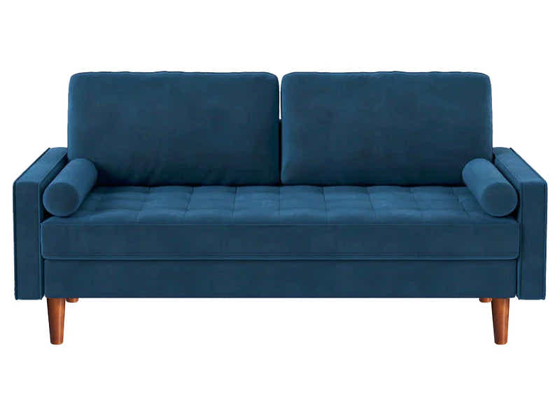 Gyllene 2-Seater Velvet Sofa - Blue