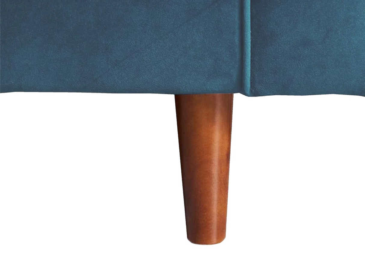 Gyllene 3-Seater Velvet Sofa - Blue