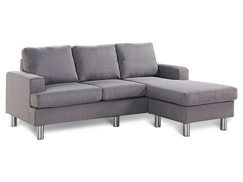 Rymden Linen Sofa Set with Chaise - Grey