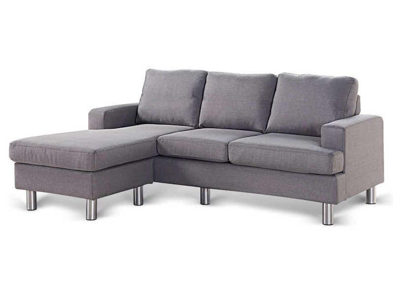 Rymden Linen Sofa Set with Chaise - Grey