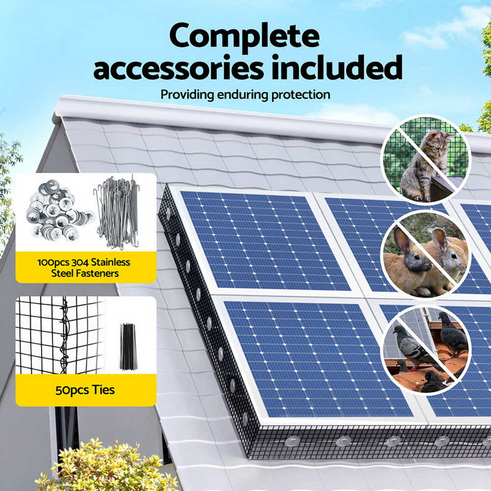 DS NA Gardeon 20cm x 30M Solar Panel Roll Kit with Rust-Proof PVC Coating