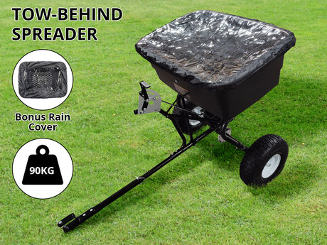 Fertilizer Spreader Tow-Behind 90KG 105L