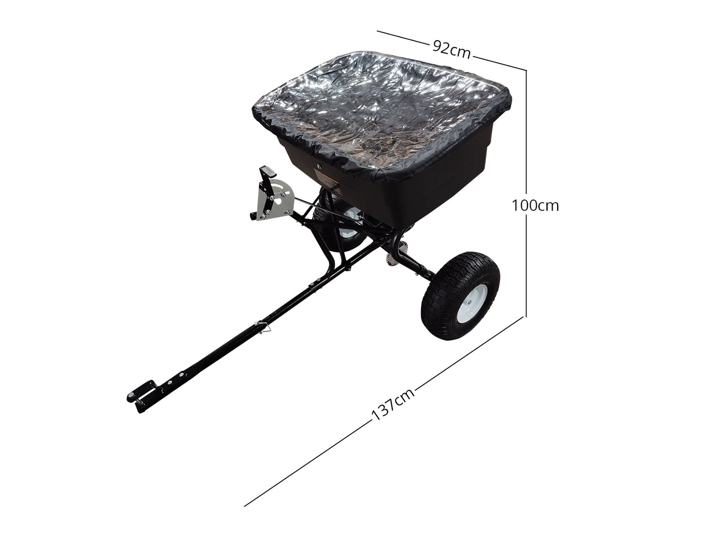 Fertilizer Spreader Tow-Behind 90KG 105L